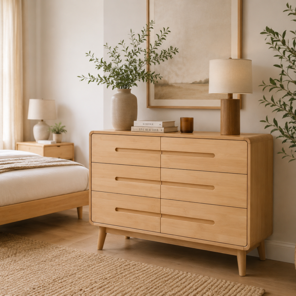 Roma Natural Wood Dresser - Solid Wood Furniture by Artisan Elm