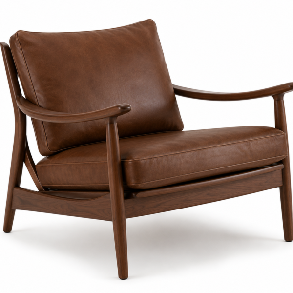 Mid Century Modern Walnut Lounge Chair(Pre-Order) - Solid Wood Furniture by Artisan Elm