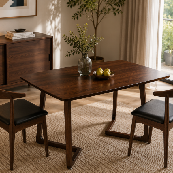 Arya Solid Wood Dining Table for 4(Pre-Order) - Solid Wood Furniture by Artisan Elm